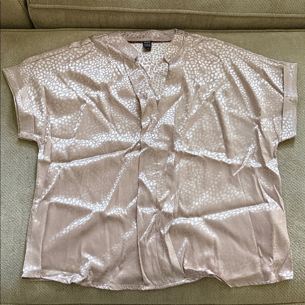 SHEIN Shimmering Light Pink Blouse
